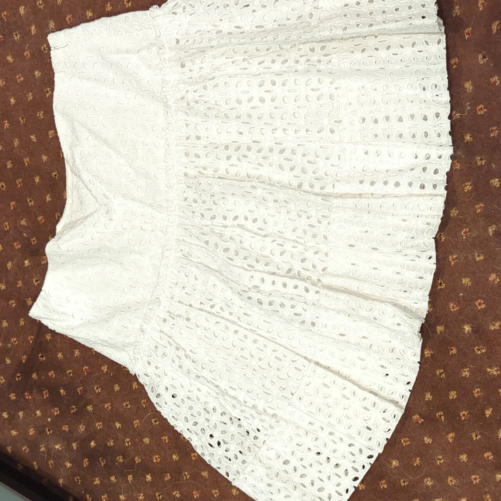 White eyelit skirt